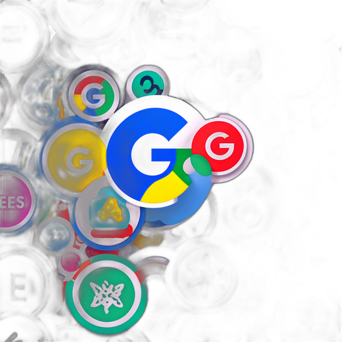 Sticker Google với họa tiết độc đáo