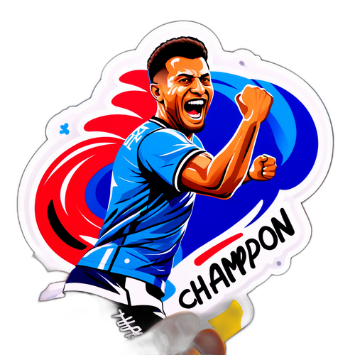 ס sticker ספורטיבי עם ברק שורי