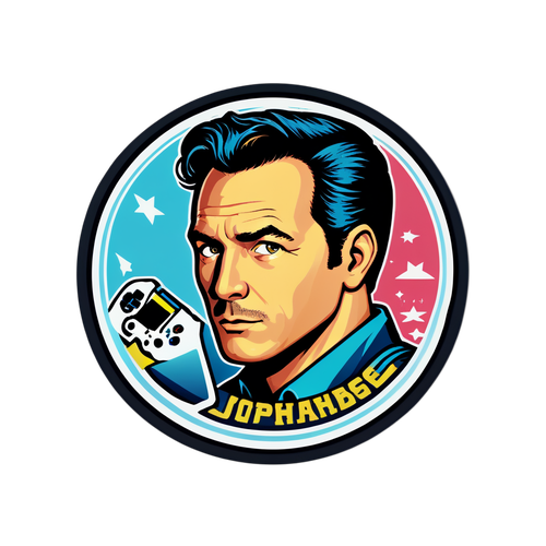 Podobenství Jonathana Josse v retro stylu s herním pozadím