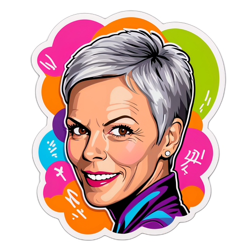 Autocolant de empoderare feminină inspirat de Jamie Lee Curtis
