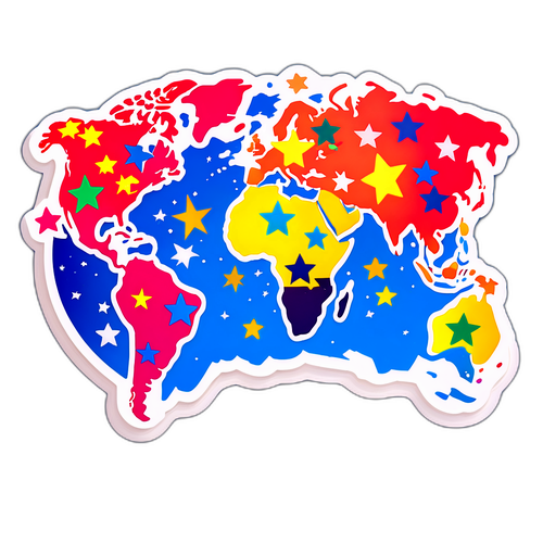 Yıldızlarla Dolu Dünya Haritası