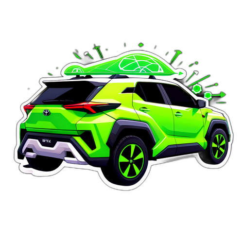 Futuristikong Sticker ng Toyota bZ4X