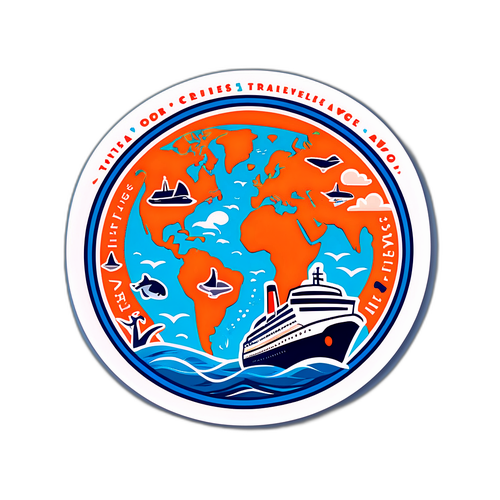 热爱旅行的贴纸