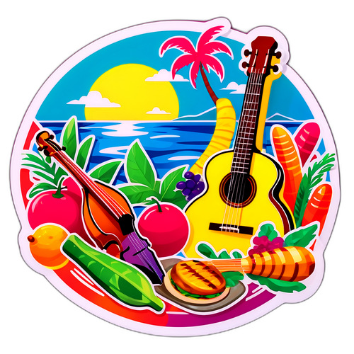 Vibrant St. Croix Cultural Sticker