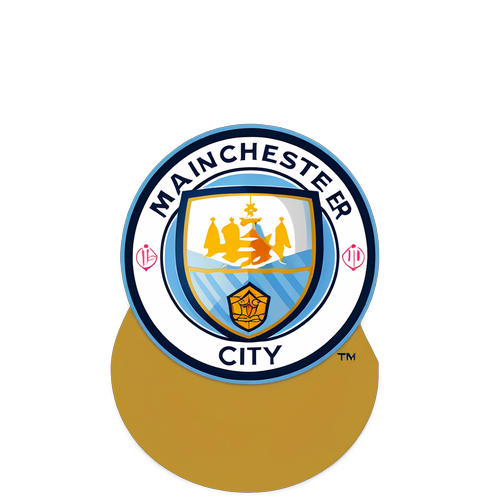 Logo Minimalist Manchester City: Stil Modern și Eleganță Albastră