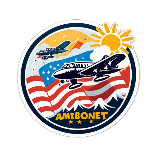 美国军用飞机意外事故的趣味贴纸