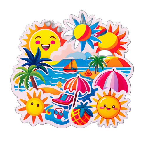 20 Stjerners Sommerferie Vibe Sticker