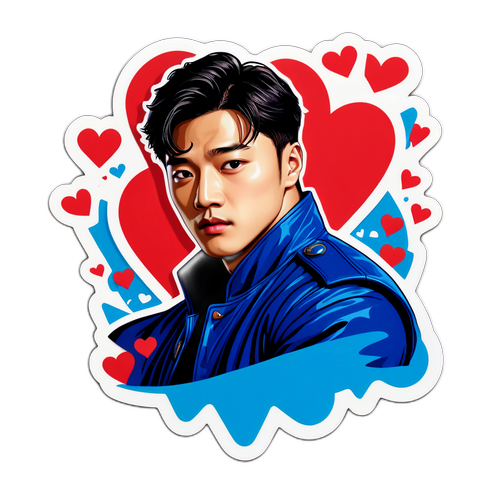 Stiker Menarik Kang Ha Neul dalam Pose Heroik
