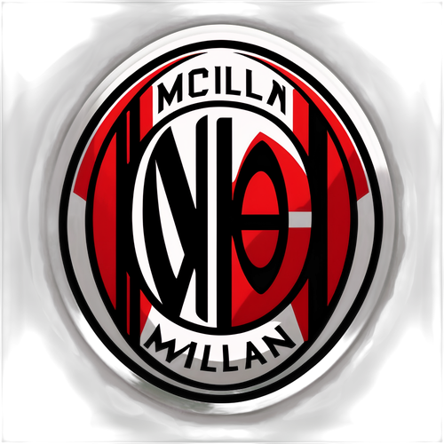 Sticker Logo AC Milan dengan Tema Urban