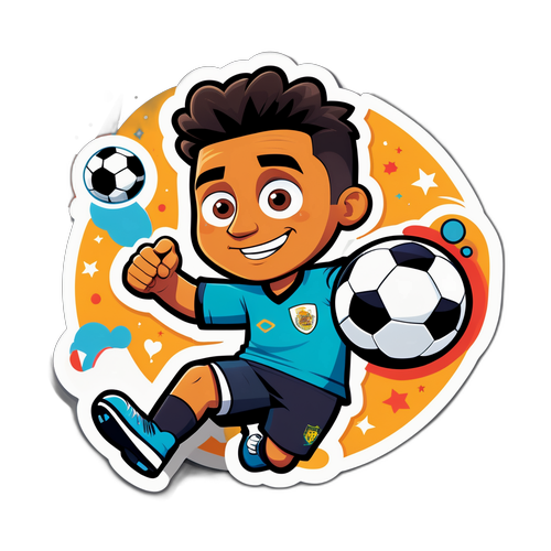 Adesivo di Carlos Raposo con Palla da Calcio