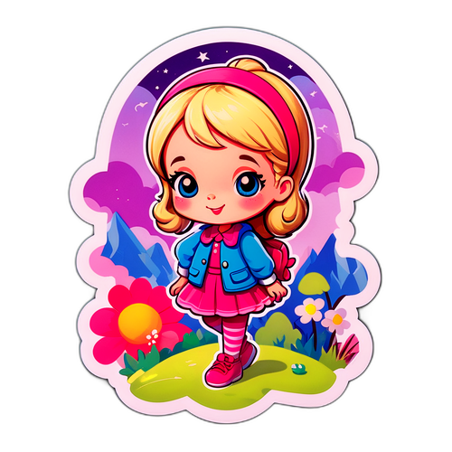 Charmantes Cartoon-Mädchen