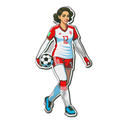 איור זוהר של יעל שעלביה עם כדור ספורט