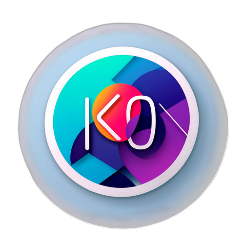 Stylowy projekt naklejki z 'iko'