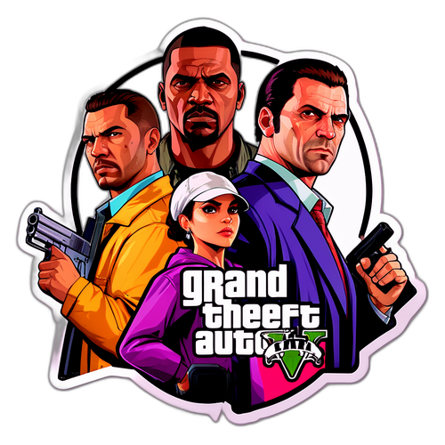 액션 스타일의 GTA 6 주인공 스티커