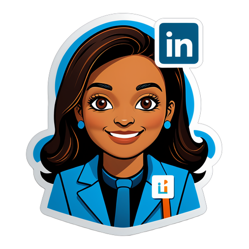 Unlock Your Career Potential: Discover the Power of Networking with This Professional LinkedIn Sticker!