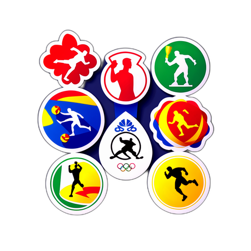 Sportaufkleber für die Olympischen Spiele 2026