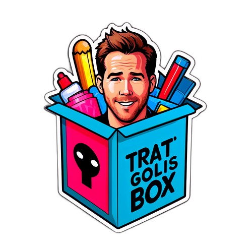 Ryan Reynolds ajándékdoboz komikus kiegészítőkkel