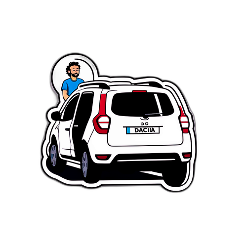 Kreatív matrica: Dacia Spacer és a világ csodálása