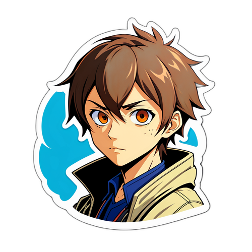 ファンアートステッカー：アニメスタイルの久保塚洋介