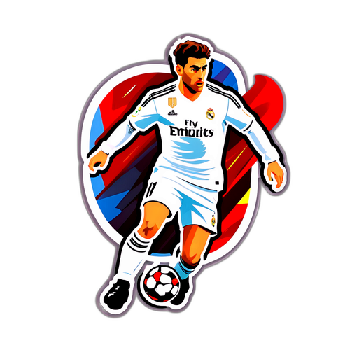 Stiker Potret Intens Pemain Real Madrid