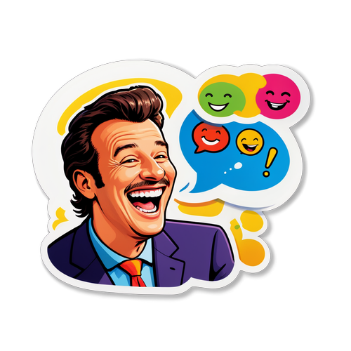 Sticker de Philippe Caverivière en train de rire