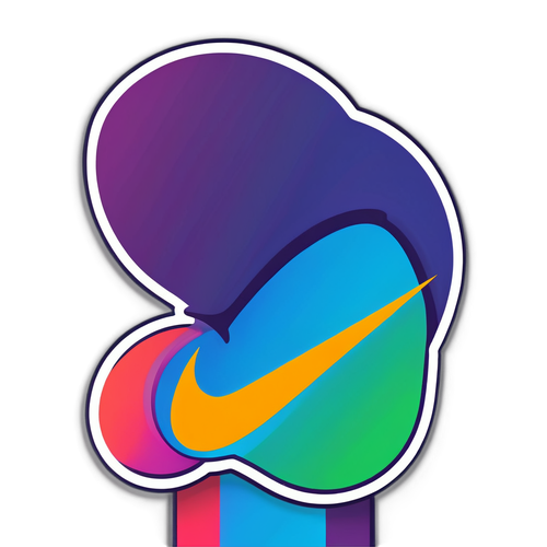 Unleash Your Inner Champion with This Vibrant Nike Sticker – 'Just Do It!' in a Dazzling New Light!