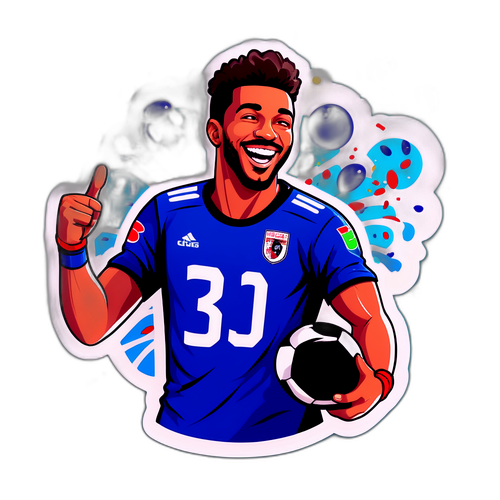 Futballista ünneplése