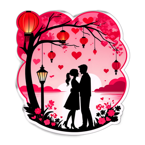 Романтичний малюнок закоханих на день Святого Валентина