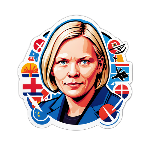 Modig klistermerke av Sylvi Listhaug