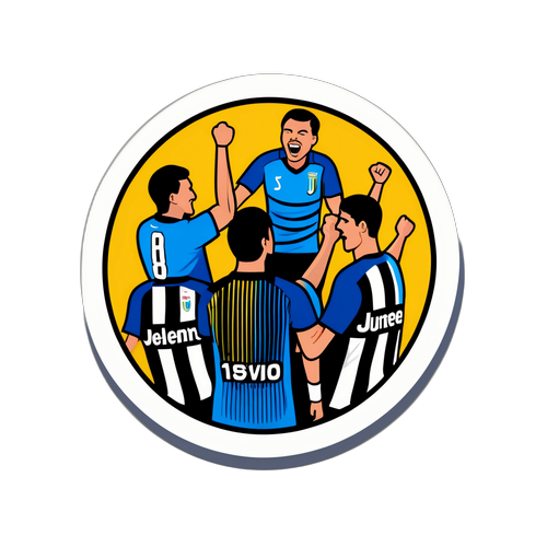 สติกเกอร์ธีมอินเตอร์ vs ยูเวนตุส: การเฉลิมฉลองจากโมเมนต์ชัยชนะ