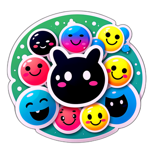 खुशियों वाला स्टिकर