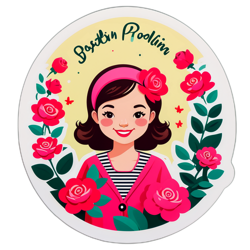 Rosa Pohjolainen kukkivassa puutarhassa