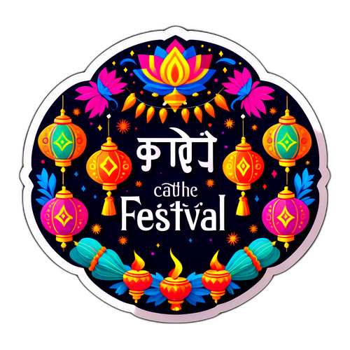 Makulay na Diwali Sticker