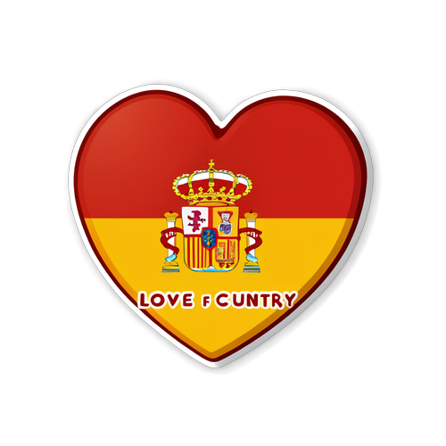 ¡El Sticker que Hará Latir Tu Corazón por España! Amor y Orgullo en Cada Color