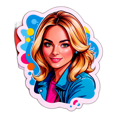 Adesivo di Diletta Leotta sul palcoscenico