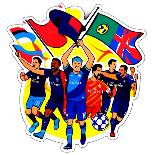 Stiker Memperingati Keseronokan Perlawanan UEFA Champions League