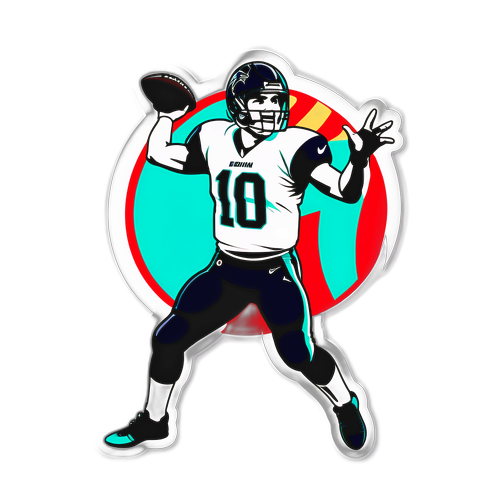 A Cool Minimalist Sticker Design of Brady Quinn in Action