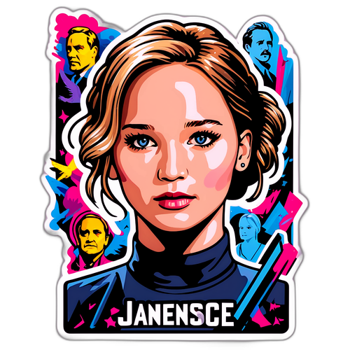 Ritratto di Jennifer Lawrence in una posa drammatica