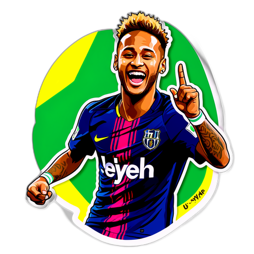 Adesivo do Neymar Celebrando