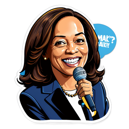 Kamala Harris Rocks the Interview: "Fracking? Let's Talk!" - A Sticker that Speaks Volumes!