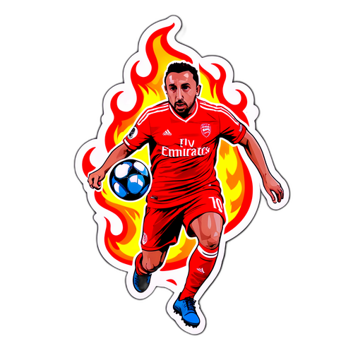 Crea una sticker di Santi Cazorla con fiamme