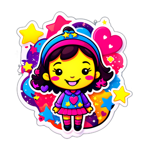 Schattige cartoonversie van Lisa