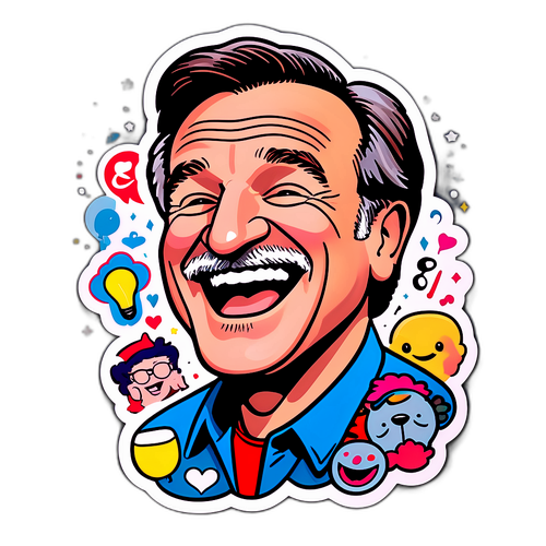 Rolig klistermärke tillägnad Robin Williams