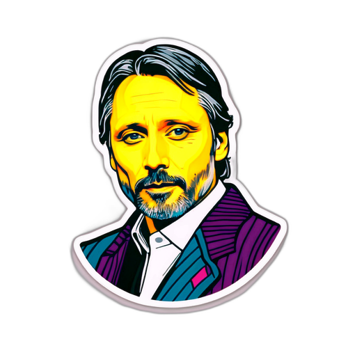 Minimalist Mads Mikkelsen Sticker