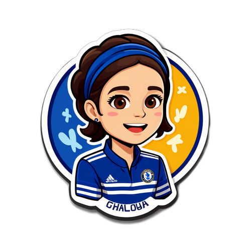 감정 메시지 스티커: 첼시의 상징적인 색상