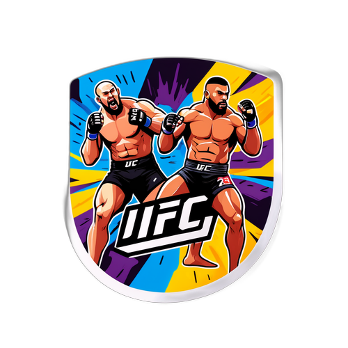UFC 320 Dinamik Dövüş Sahneleri Sticker