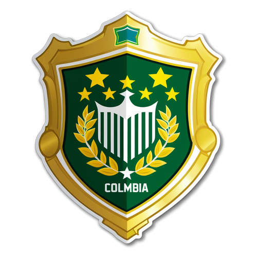 Escudo de Atlético Nacional con Estrellas Doradas