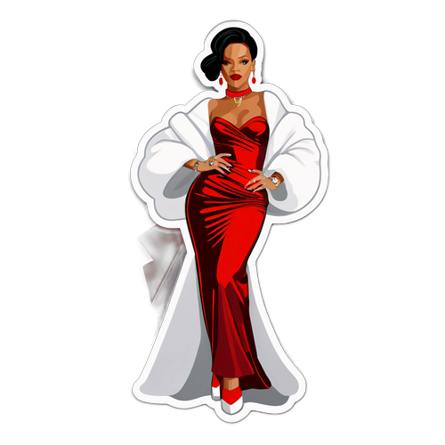 Rihanna w eleganckiej sukni na czerwonym dywanie