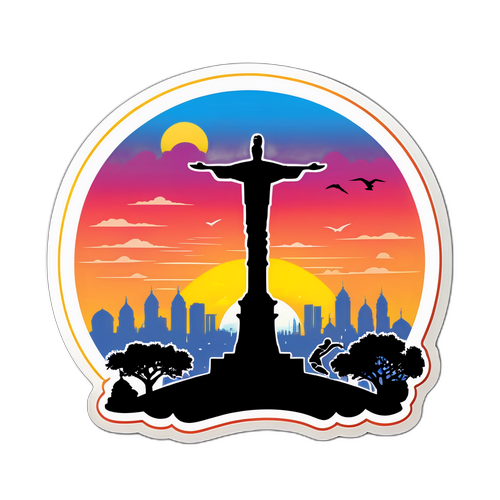 Силует Києва на заході сонця