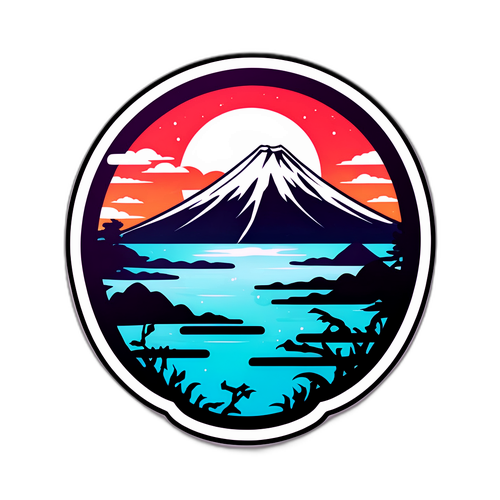 富士山の神秘的な風景